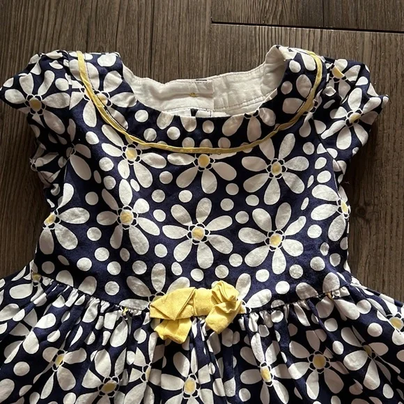 Gymboree 6-12 Months Blue & Yellow Floral Dress EUC - Picture 2 of 7